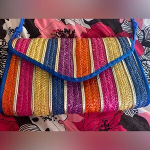 Colorful Woven Clutch